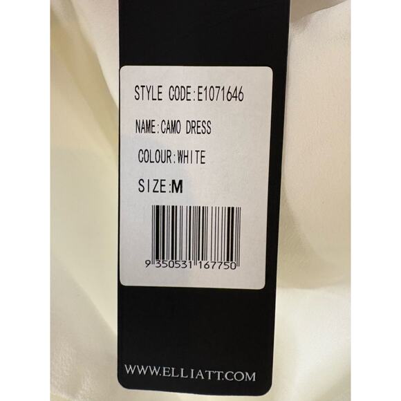 Elliatt Camo Asymmetrical Dress Halter Neck Party Bridal Cocktail White Size M - Picture 12 of 12